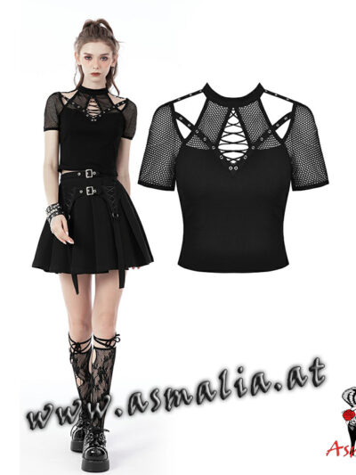 Shirt mit Cut-Outs TW425 von Dark in Love im Gothic Shop Asmalia Wien